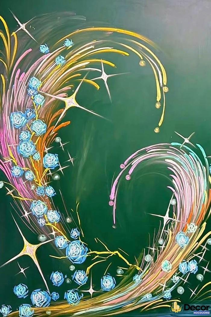 trang trí bảng loong chim