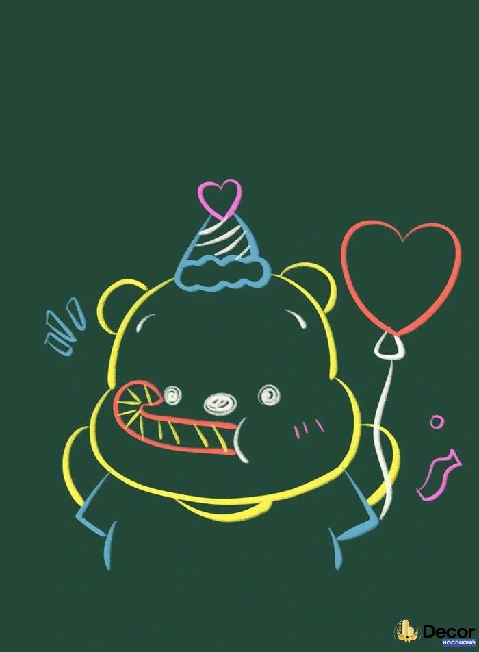 trang trí bảng lớp bằng hình vẽ