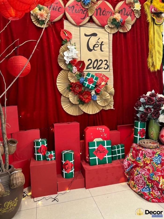 trang trí bảng lớp chúc mừng năm mới