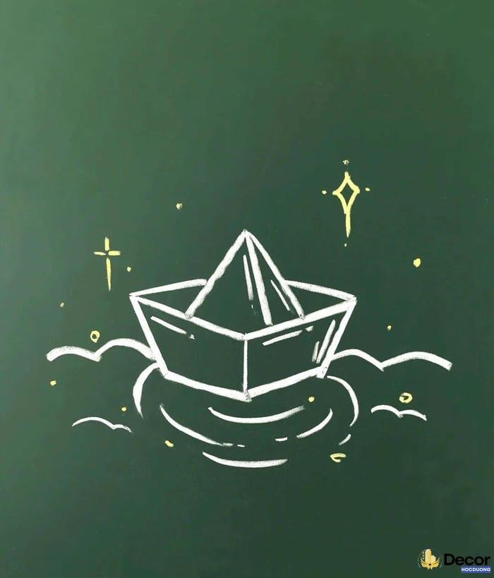 trang trí bảng lớp học dễ làm