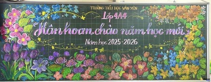 trang trí bảng lớp ngày khai giảng