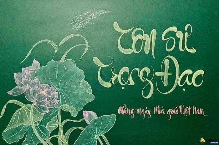 trang trí bảng ngày nhà giáo