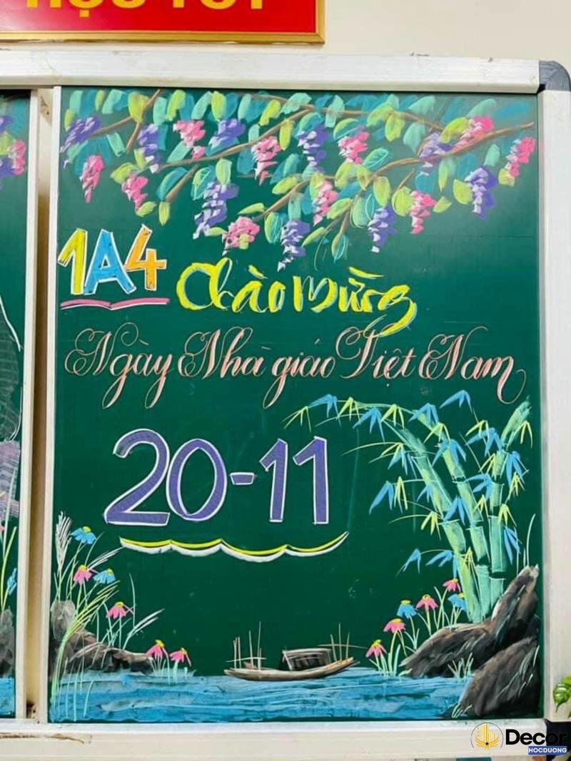 trang trí bảng phấn 20.11