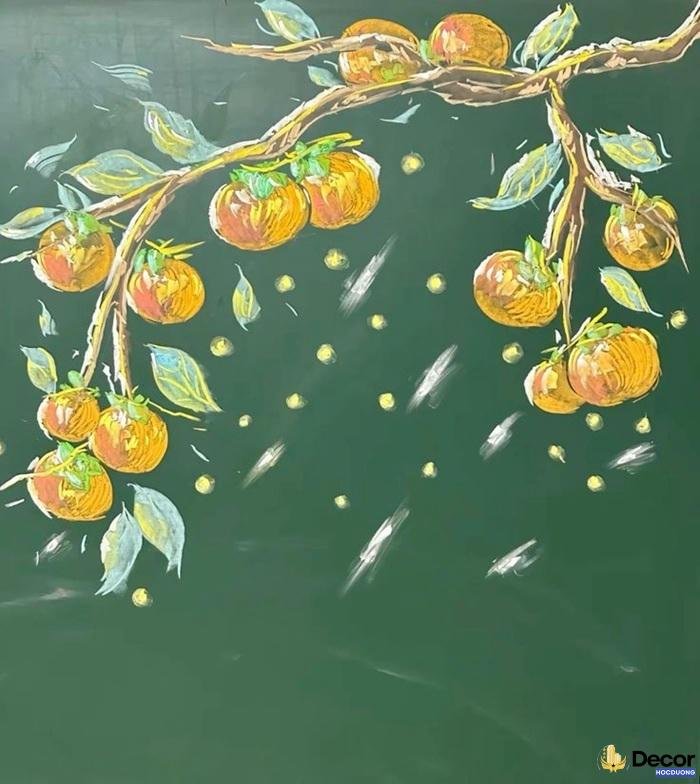 trang trí bảng quýt