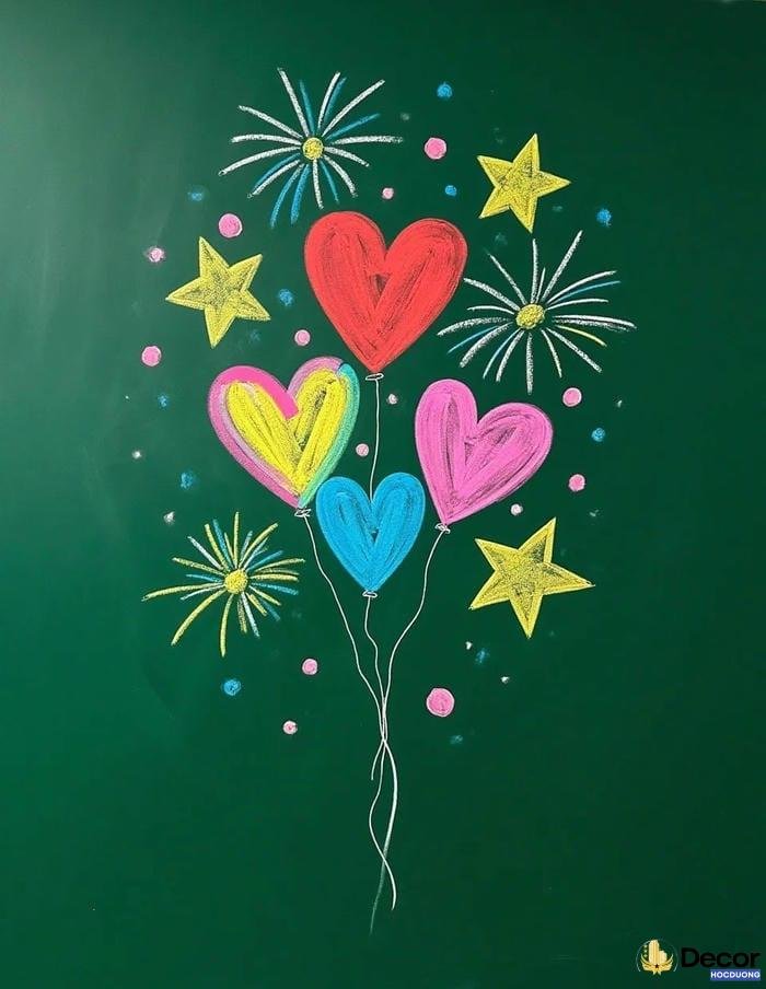 trang trí bảng theo mùa