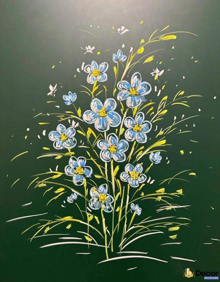 trang trí bảng theo phong cách tối giản