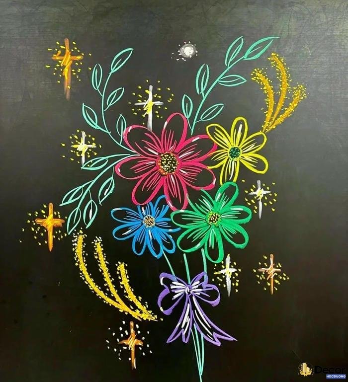 trang trí bảng tin đơn giản