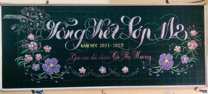 trang trí bảng tổng kết năm học trung học