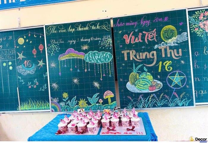 trang trí bảng trung thu việt nam