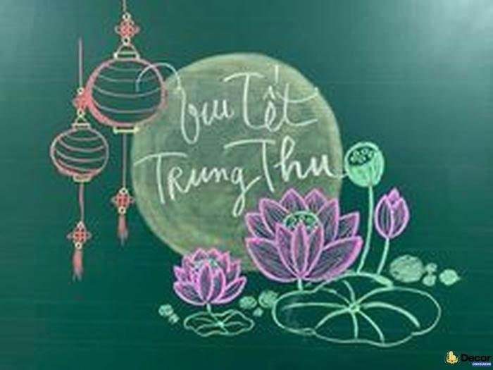 trang trí bảng trung thu với chị Hằng