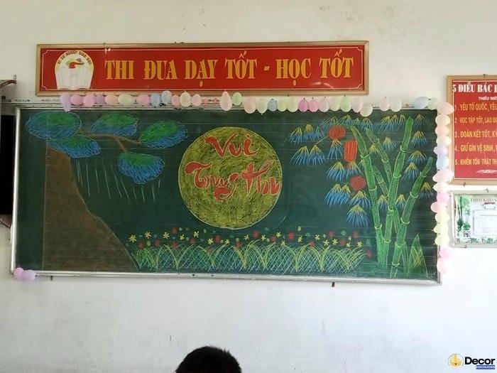 trang trí bảng trung thu ý nghĩa