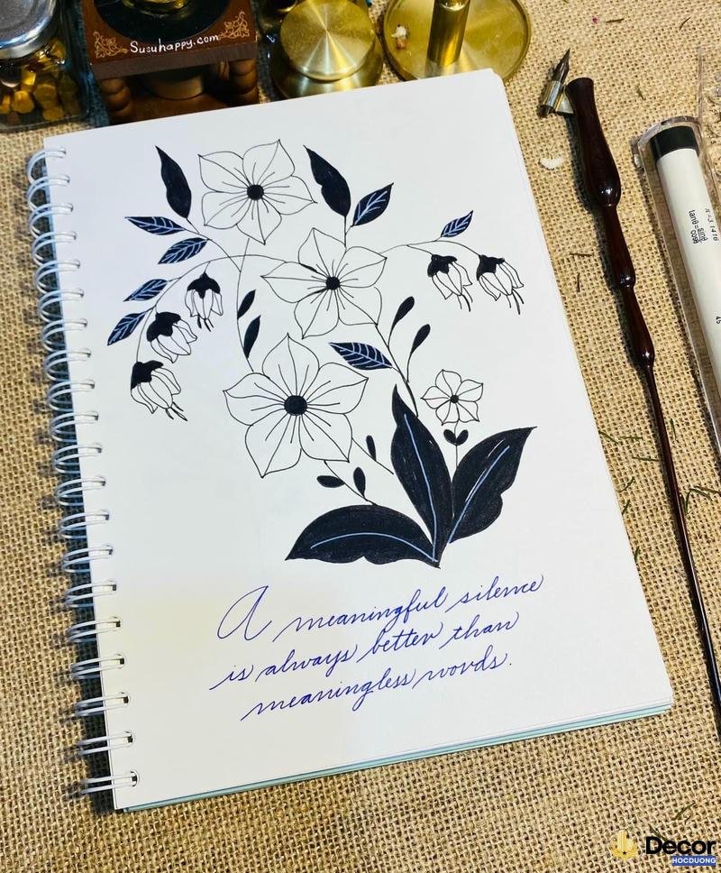 trang trí bìa vở cute