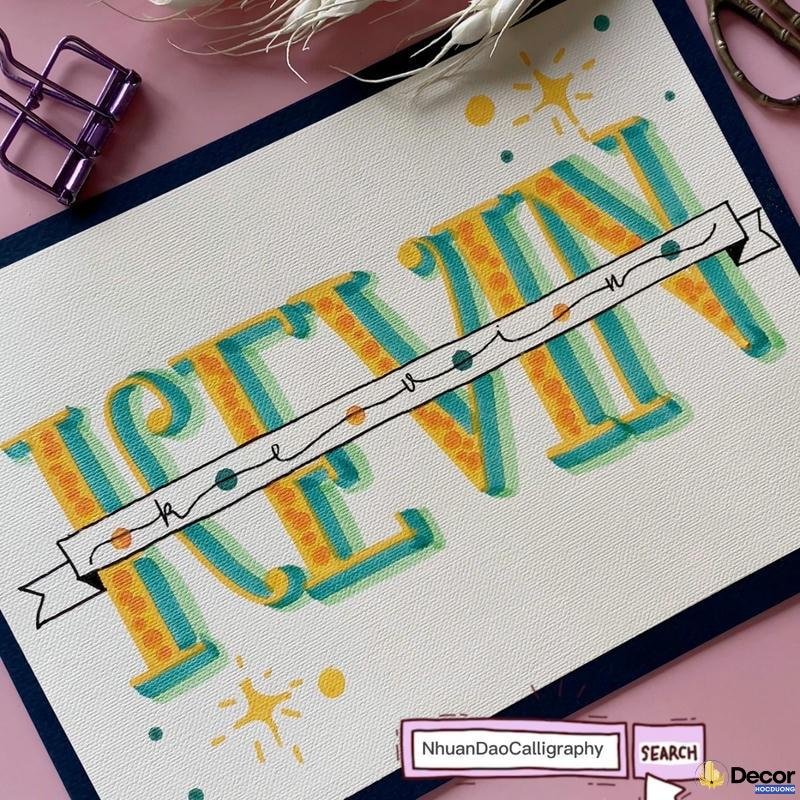 trang trí bìa vở đẹp