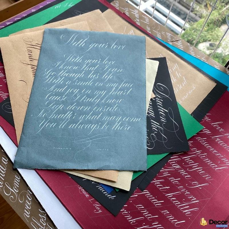 trang trí bìa vở