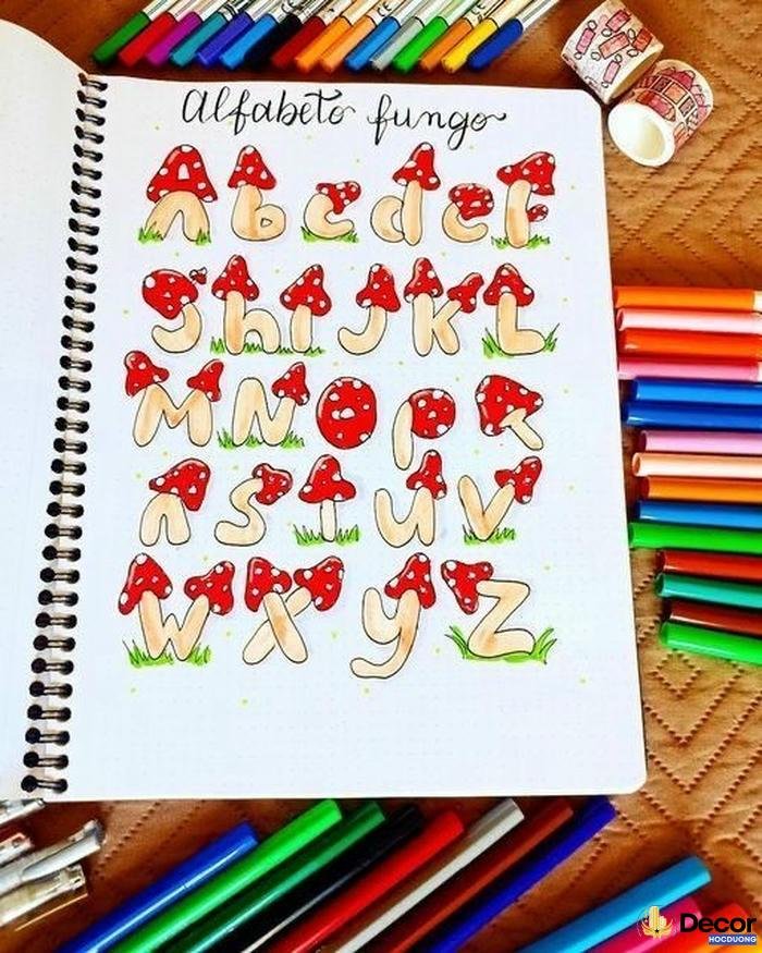 trang trí các chữ cái