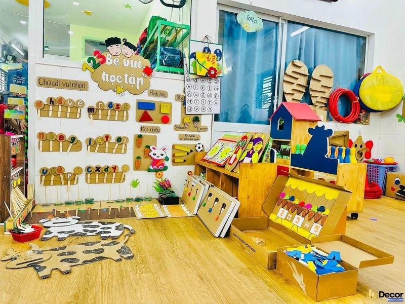 trang trí các góc mầm non
