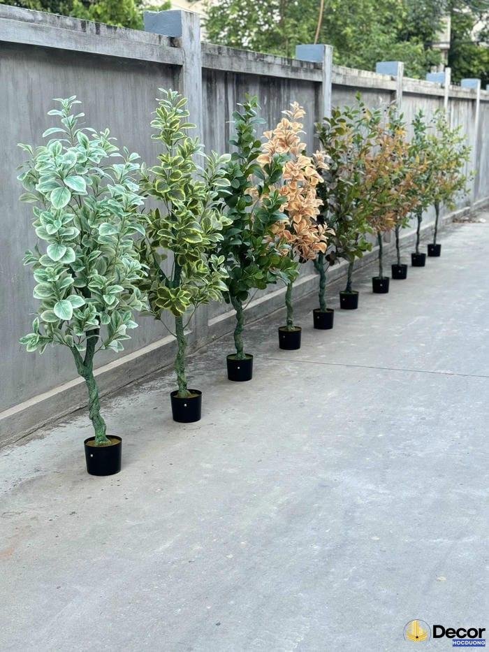 trang trí cây giả hiện đại