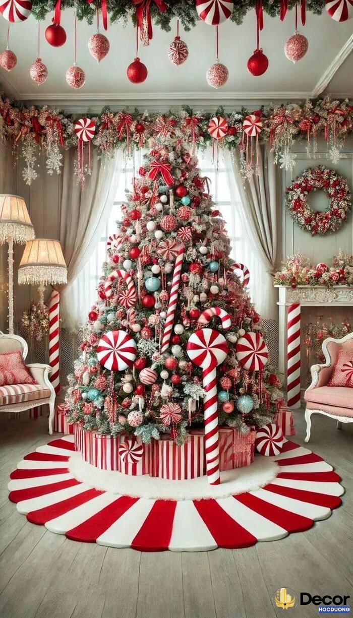 trang trí cây thông siêu xinh