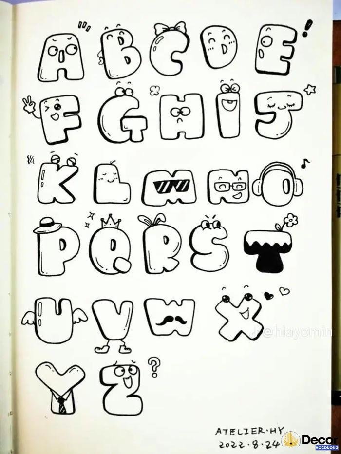 trang trí chữ cái đẹp