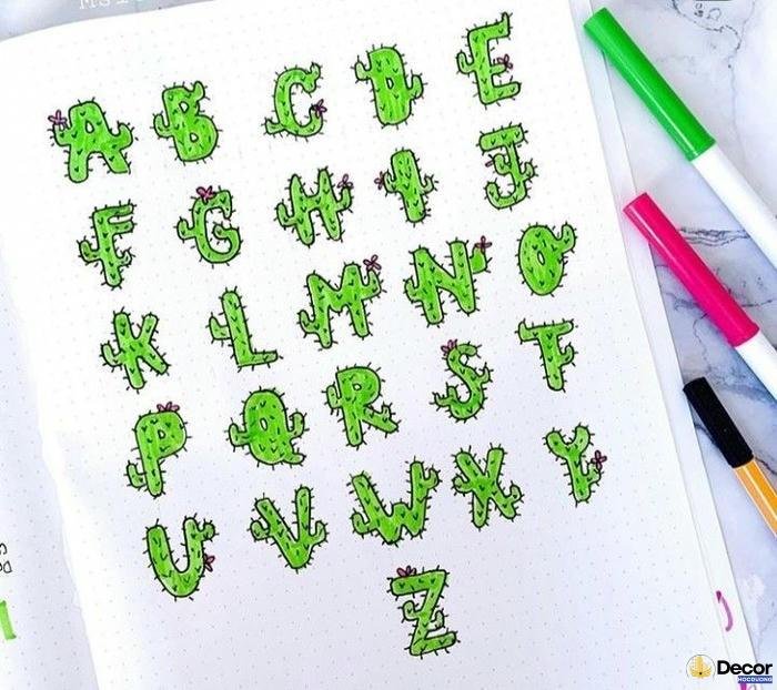 trang trí chữ cái lớp 7