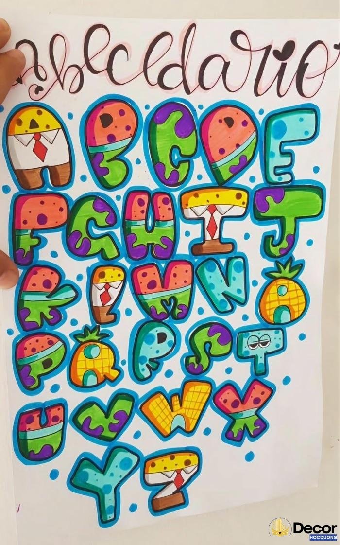trang trí chữ cái mới