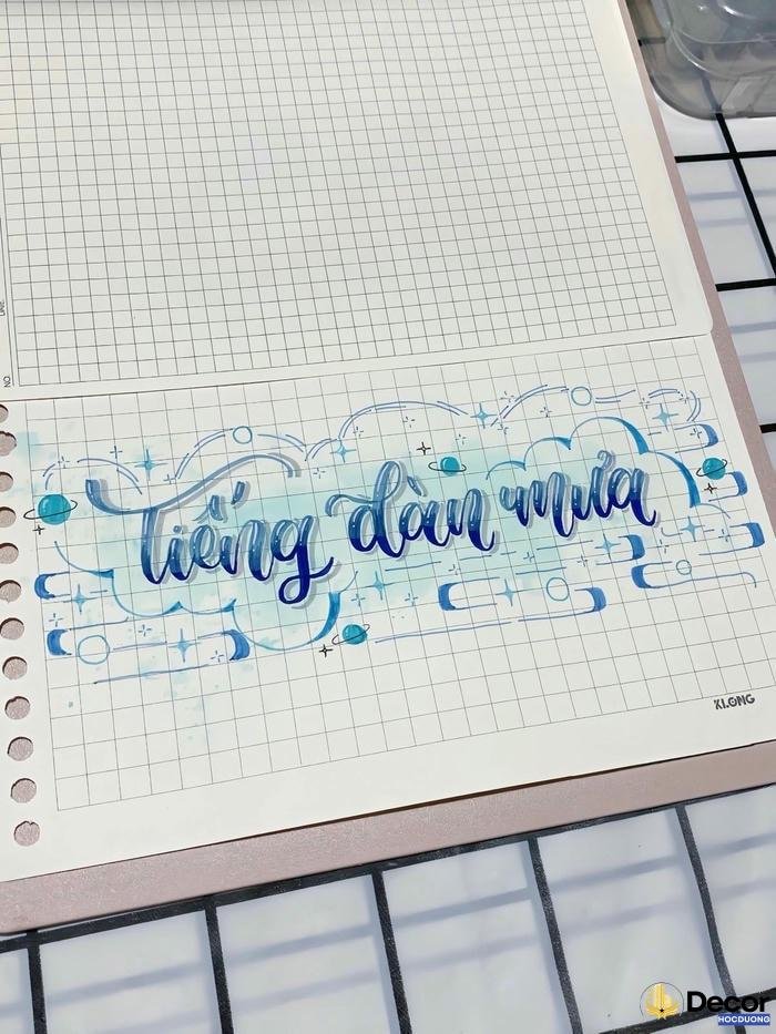 trang trí chữ cuối vở