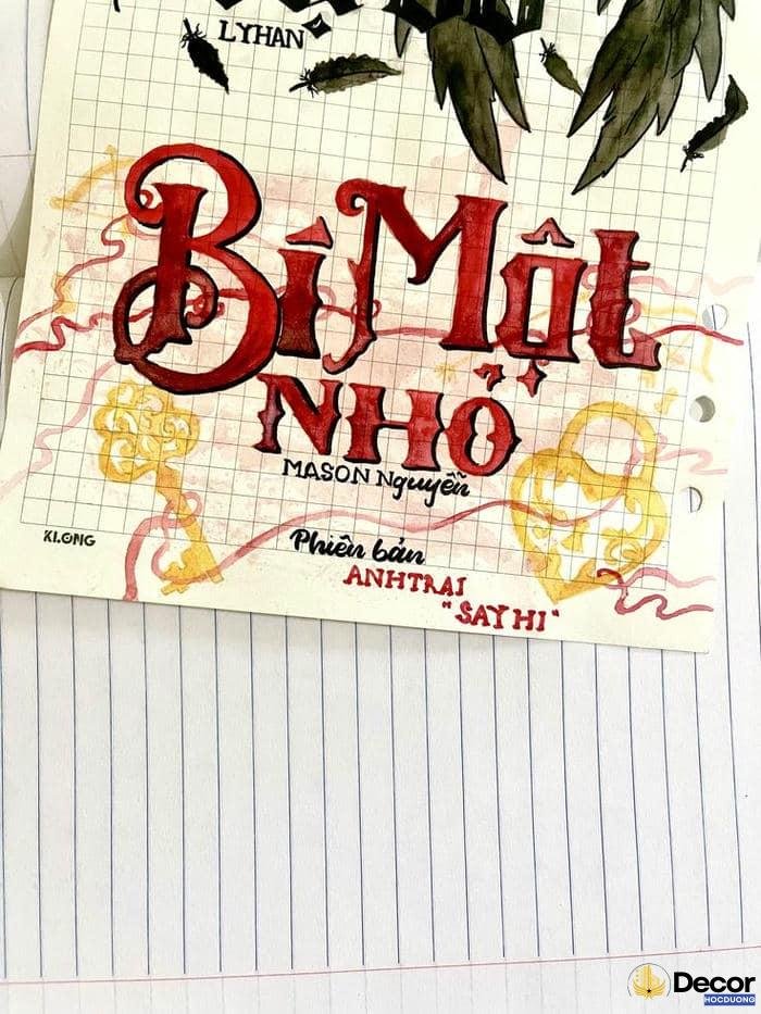 trang trí chữ đẹp mắt