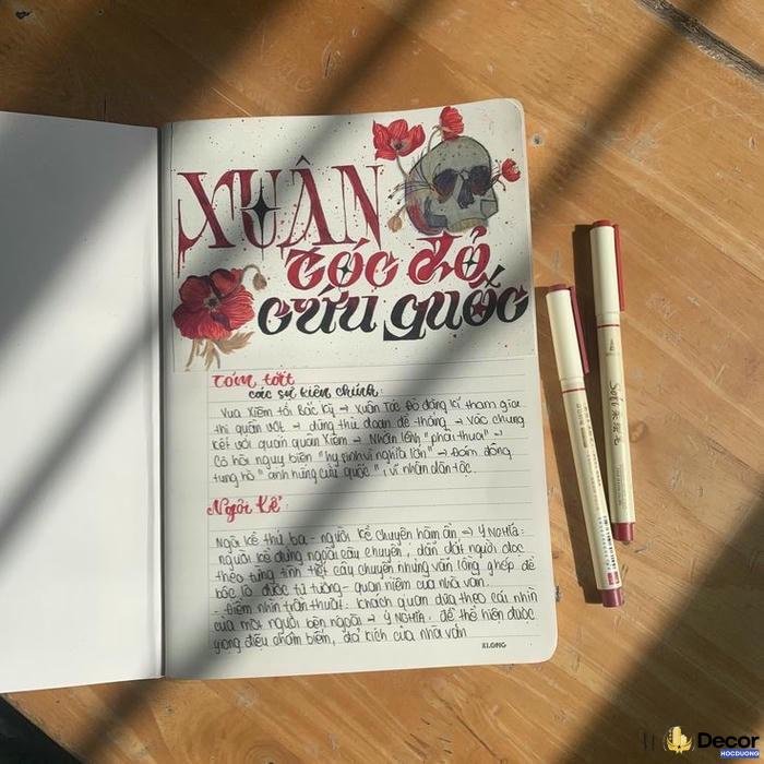 trang trí chữ đỏ