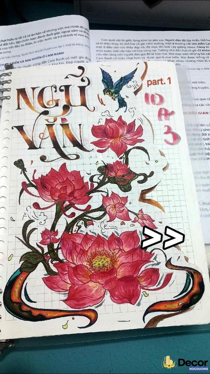 trang trí chữ hoa