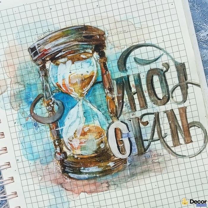 trang trí chữ nâu