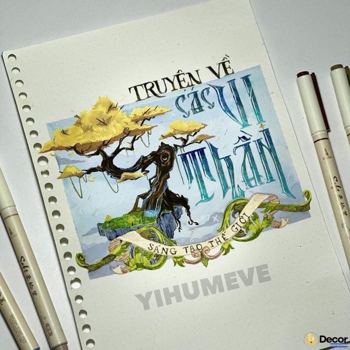 trang trí chữ truyện tranh