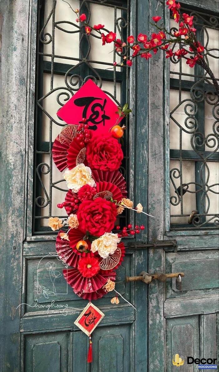 trang trí cổng ngày tết