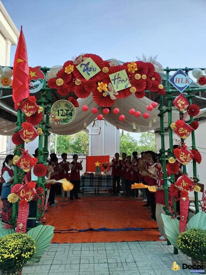 trang trí cổng tết