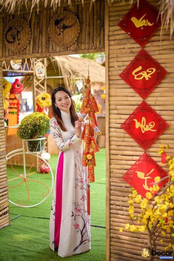 trang trí cổng tết hiện đại