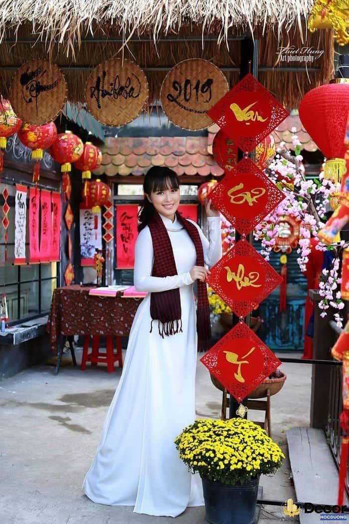 trang trí cổng tết truyền thống