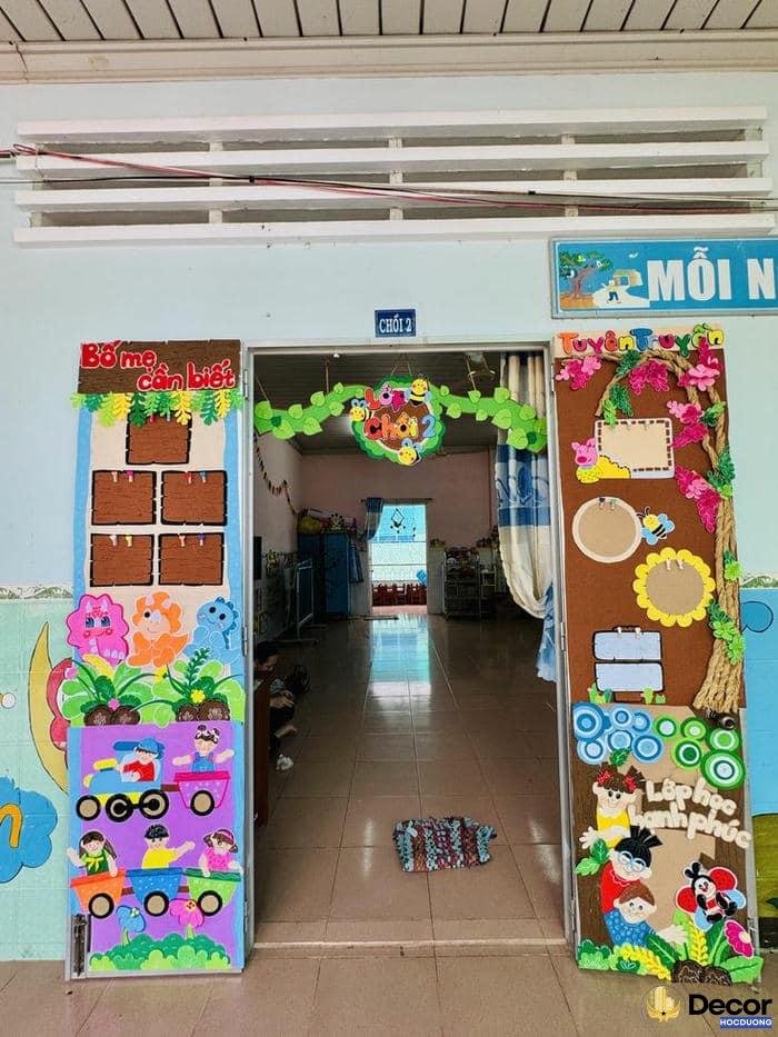 trang trí cửa lớp mầm non chủ đề biển đảo