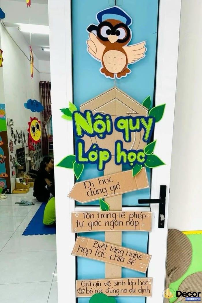 trang trí cửa lớp mầm non chủ đề động vật