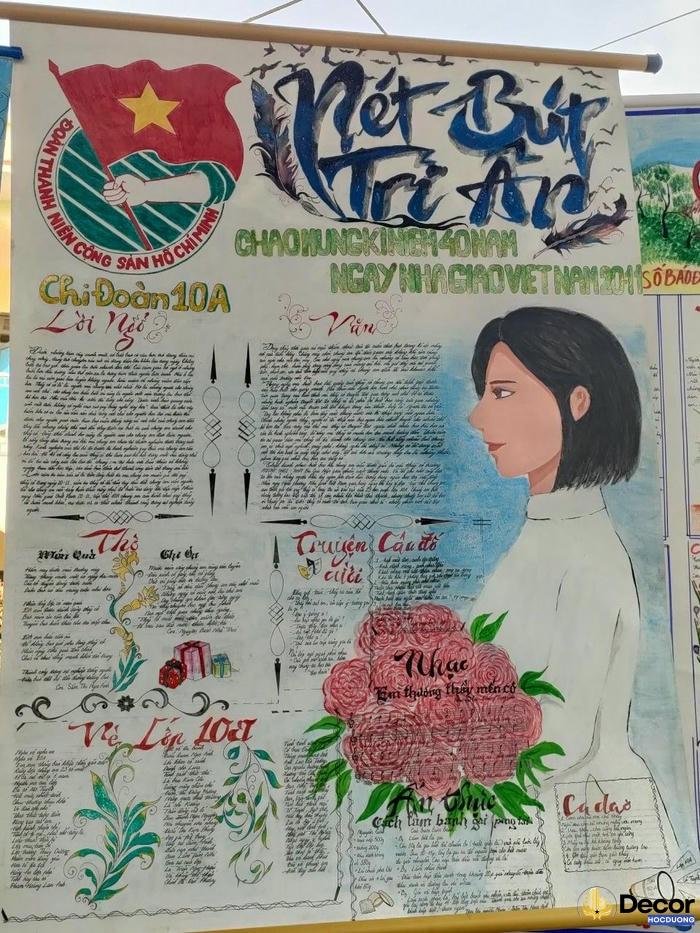 trang trí đầu báo tường đẹp nhất