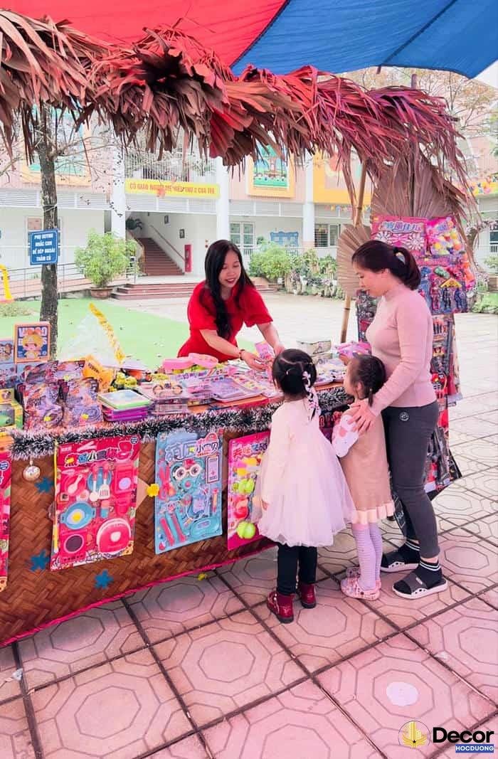 trang trí gian hàng ẩm thực phong cách Việt Nam