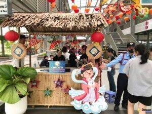 trang trí gian hàng tết siêu xinh