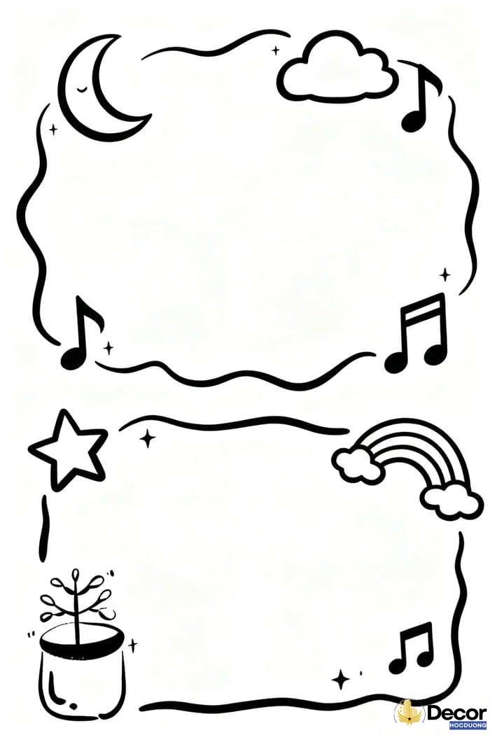 trang trí giấy a4 bằng bút