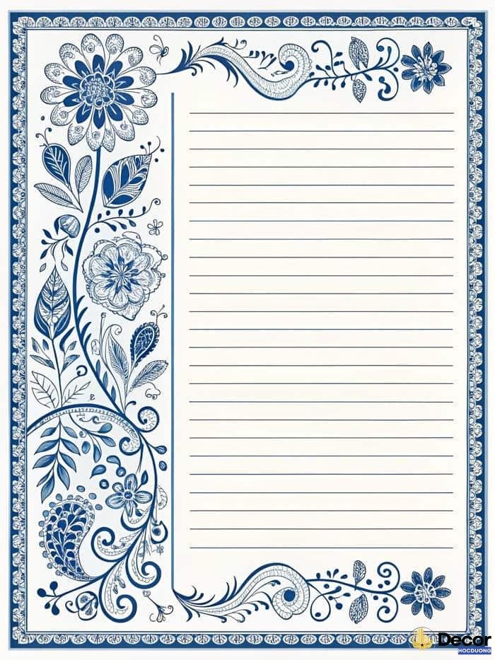 trang trí giấy a4 cute bằng sticker