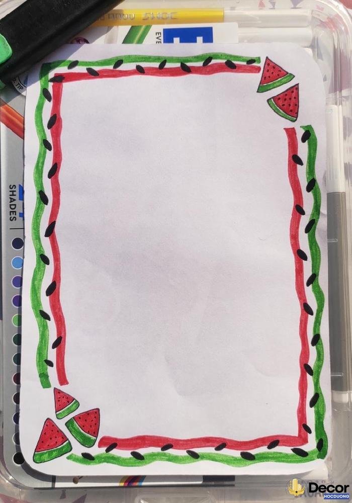 trang trí giấy a4 cute tham khảo