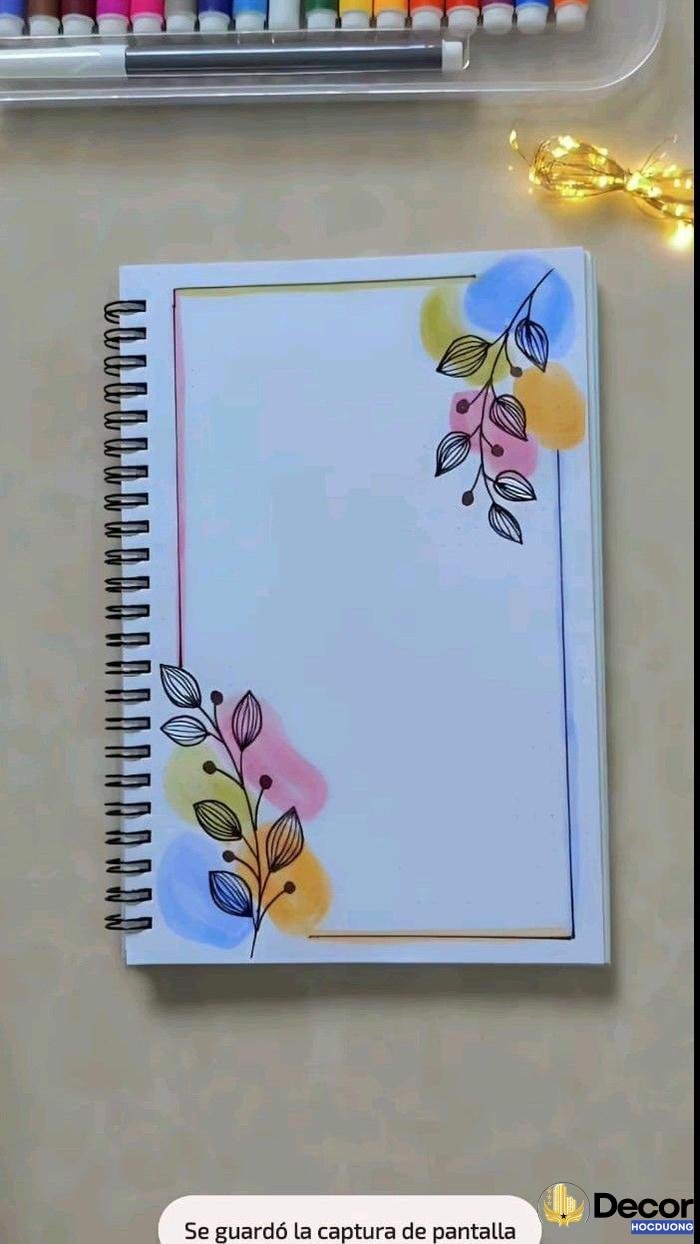 trang trí giấy a4 đơn giản