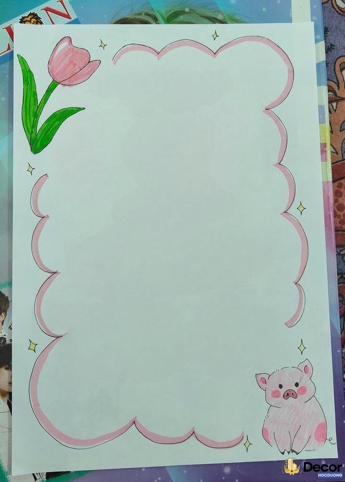 trang trí giấy a4 đơn giản