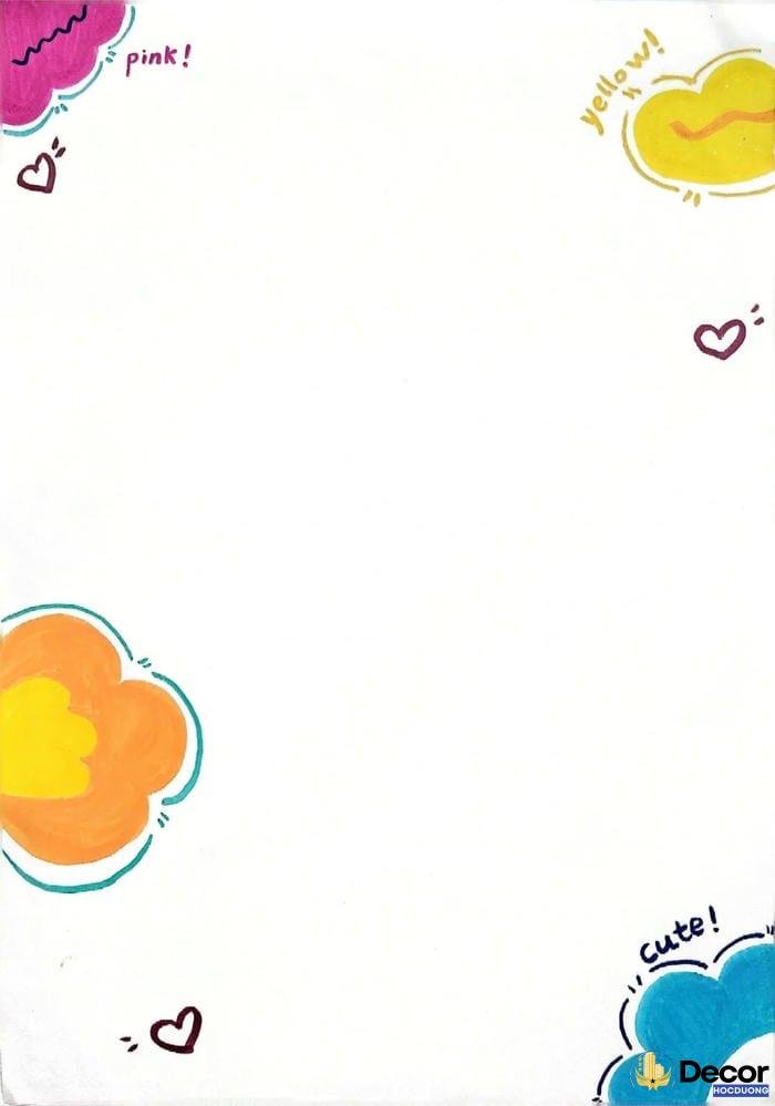 trang trí giấy a4 làm báo tường
