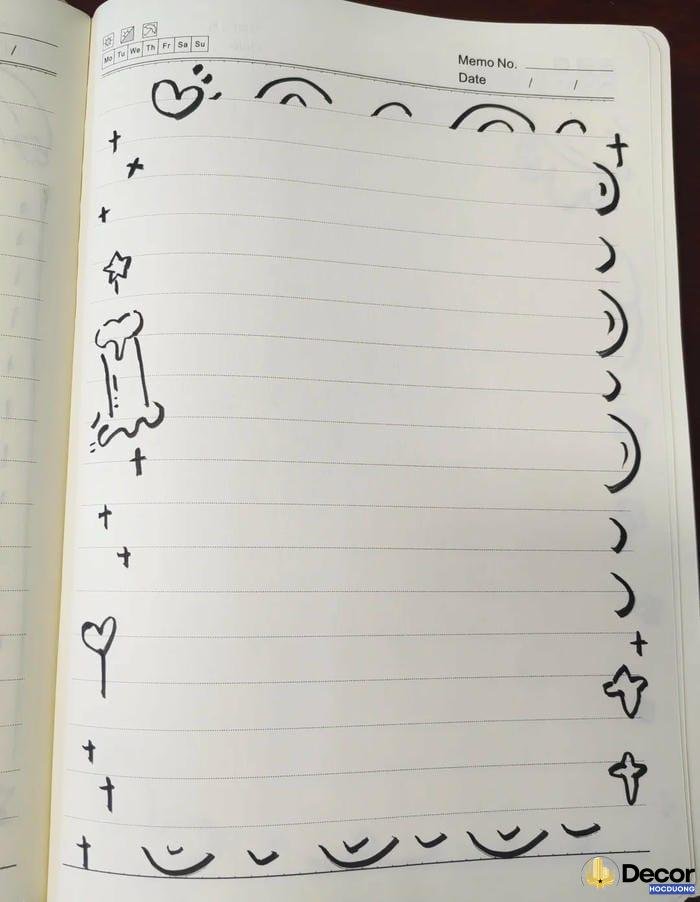 trang trí giấy a4 với màu nước