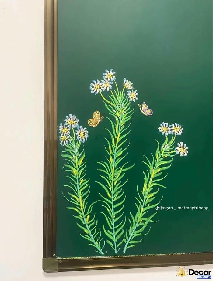 trang trí góc bảng lớp