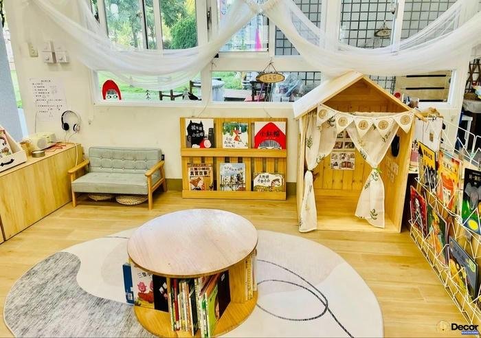 trang trí góc đọc sách mầm non