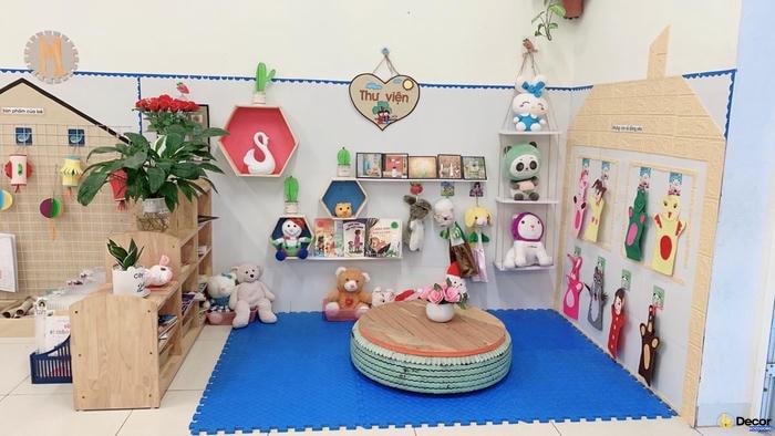 trang trí góc sách truyện mầm non